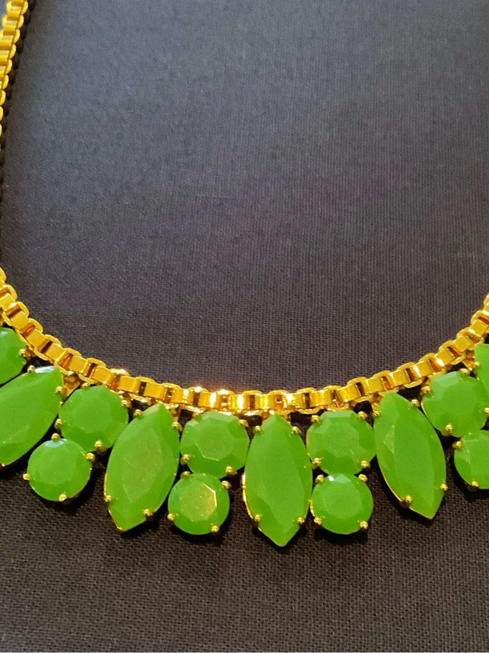 kate spade Gold-Tone Necklace with Lime Green Gemstones